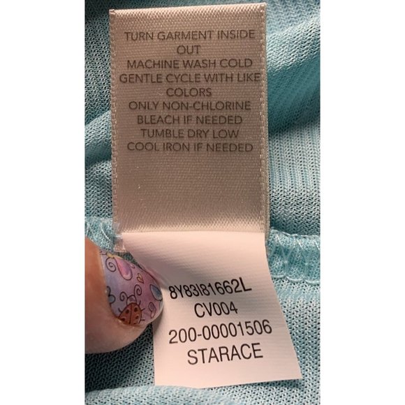 Christopher & Banks Dress Size Medium Lined Floral New Sleeveless New Blue Green - Picture 4 of 10